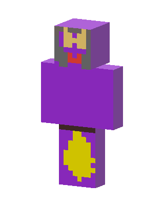 Purple Hooded Mage skin, 3D preview