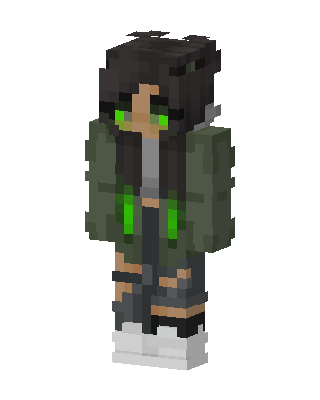 Neon Green Parka skin, 3D preview