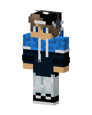 Blue Hoodie Boy Minecraft skin