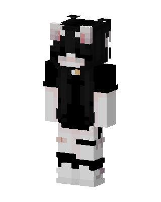 Goth Cat Girl Minecraft skin