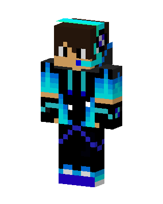 Blue Flame Hoodie Minecraft skin