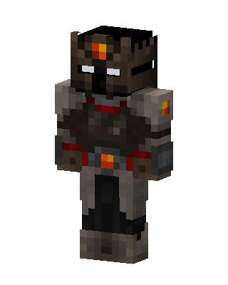 Gray Masked Villain Boy skin, 3D preview