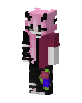 Pink Panda Girl Minecraft e-girl skin