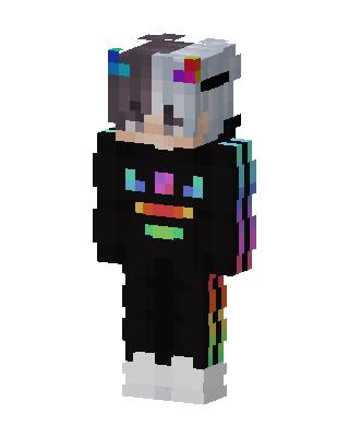 Rainbow Glitch Minecraft skin