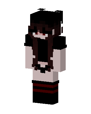 Black Student Girl skin, 3D preview
