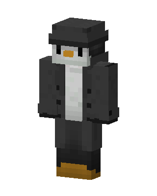 Penguin Gentleman skin, 3D preview