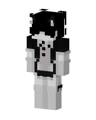 Maid Bendy skin, 3D preview