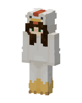 Chicken Hoodie Girl skin, 3D preview