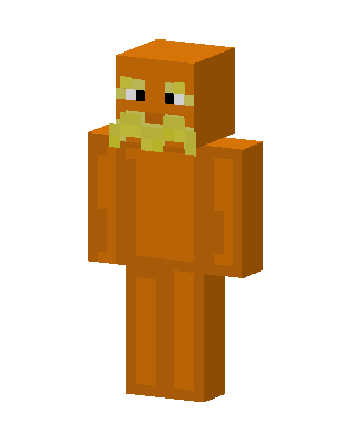 Orange Animal Boy skin, 3D preview