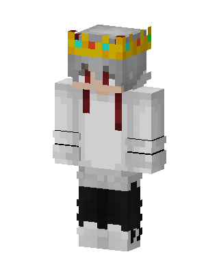 Crowned Hoodie Boy skin, 3D preview