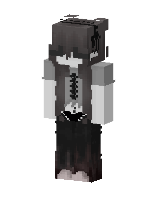 Monochrome Emo skin, 3D preview