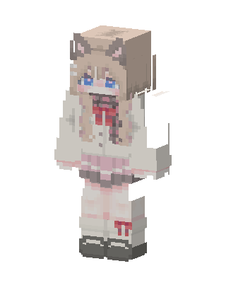 Cat Girl Sweater skin, 3D preview