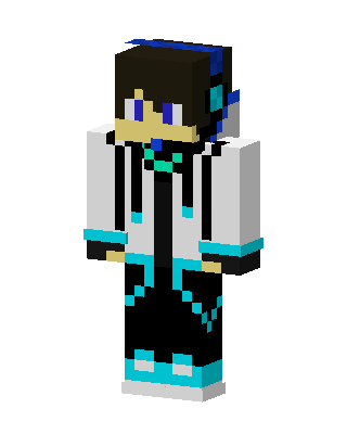 Cyan Headphone Boy Minecraft anime skin