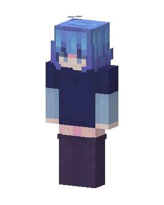 Blue Anime Girl Minecraft skin