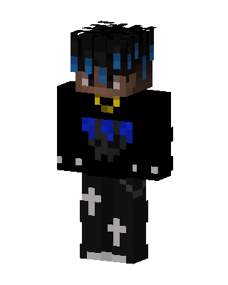 Black Villain Boy Minecraft goth skin