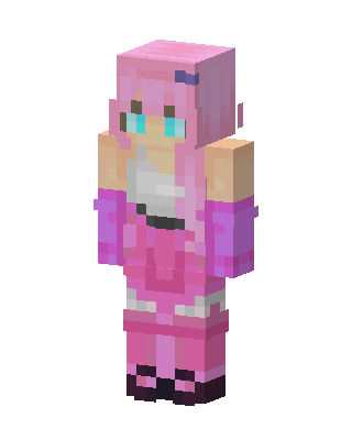 Pink Maid Girl skin, 3D preview