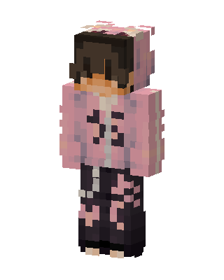 Pink Hoodie Boy skin, 3D preview