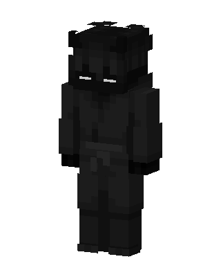 Black Glowing Villain Boy skin, 3D preview