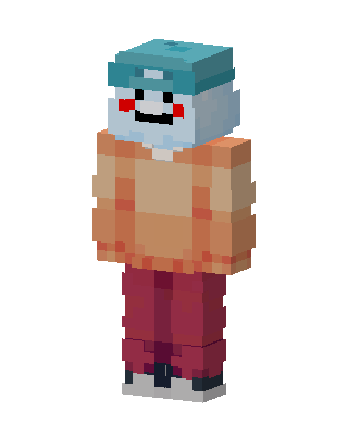 Blue Ghost Hoodie skin, 3D preview