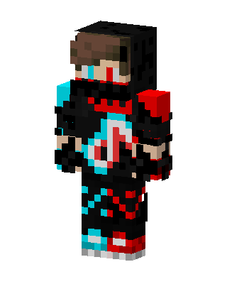 Neon Hoodie Boy skin, 3D preview