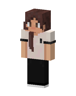 Casual Braid Girl skin, 3D preview