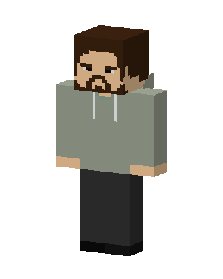Gray Hoodie Boy Minecraft skin