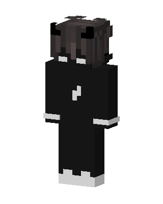 Black Emo Minecraft goth skin