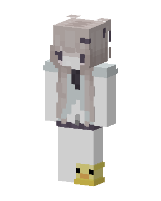 White Animal Girl skin, 3D preview