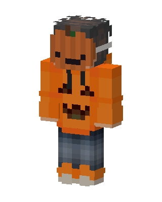 Pumpkin Hoodie skin, 3D preview