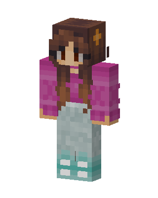 Pink Sweater Girl skin, 3D preview