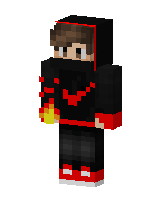 Red Flame Hoodie Minecraft skin