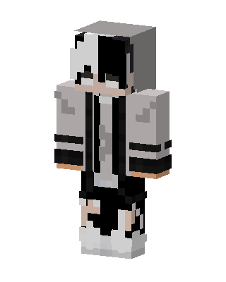 Monochrome Hoodie skin, 3D preview