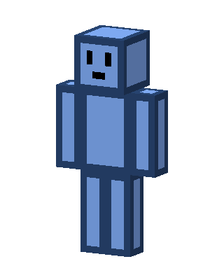 Blue Robot Minecraft blue skin