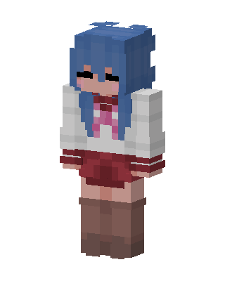 Blue Student Girl Minecraft skin