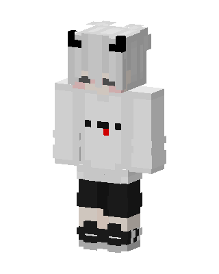 Demon Hoodie Girl skin, 3D preview