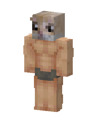 Brown Mob Boy skin, 3D preview