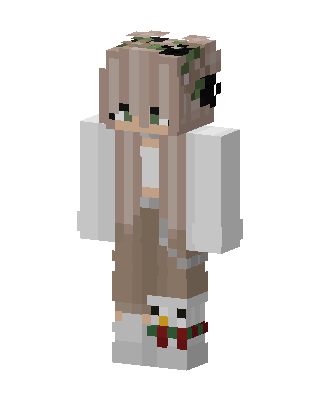 Floral Cozy Girl skin, 3D preview