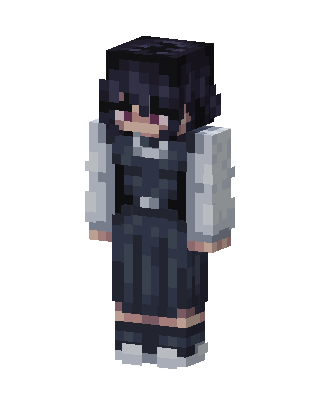 Black Student Girl skin, 3D preview