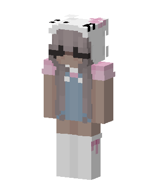 Gray Animal Girl Minecraft cat girl skin