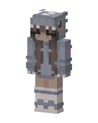 Shark Hoodie Girl Minecraft skin