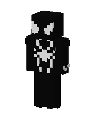 Black Suit Spider-Man skin, 3D preview