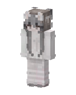 White Cutie Girl skin, 3D preview