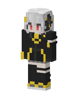 Shadow Hoodie Girl skin, 3D preview