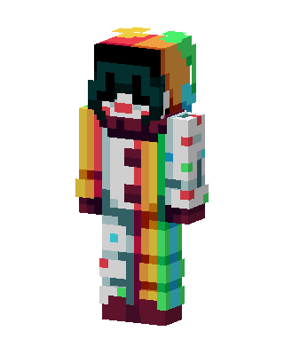 Rainbow Clown skin, 3D preview