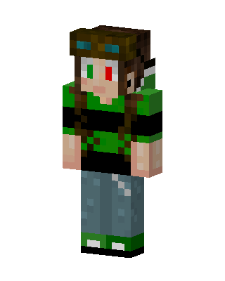 Green Player Girl skin, 3D preview