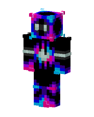 Neon Void Hood Minecraft e-girl skin