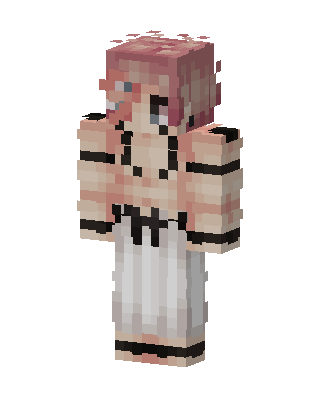 White Player Girl skin, 3D preview
