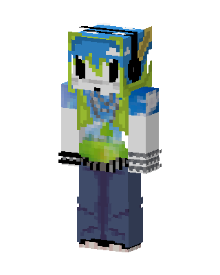 Blue Gamer skin, 3D preview