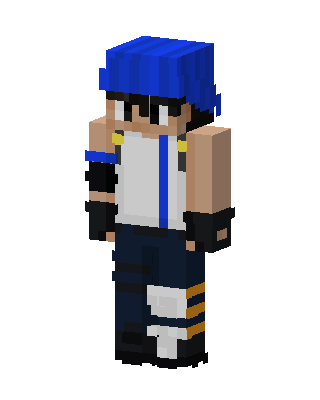 Blue Haired Fighter skin, 3D preview