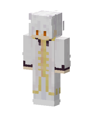 White Robed Mage skin, 3D preview